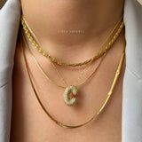 Balloon Zirconia Golden Necklace